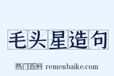 毛头星造句是什么意思的图片